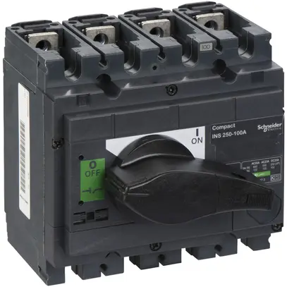 Interupteur de charge Schneider Electric INS 4L 100A avec poignée rotative noir 