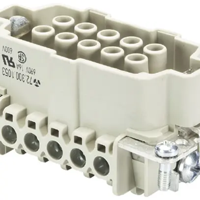 Insert p.douille Wieland Electric revos BAS BUS 10 2,5 69 8 16A 690V 0.5…2.5mm² 