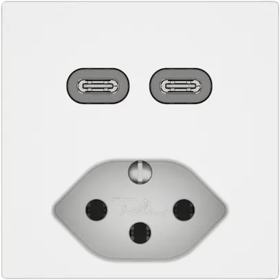 Presa di ricarica USB EDIZIO.liv SNAPFIX® USB C+C/T13 3A 230VAC bi 