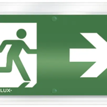 Pannello con pittogramma ESYLUX per SLX freccia v.destra 