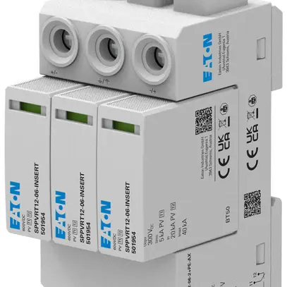 Scaricatore combinato Eaton SPPVRT12-06-2+PE-AX DC 600V 2.5kV 