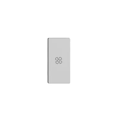 Poussoir 1/2 ENC horiz. Edue Wiser symbole ventilateur gris clair 
