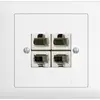 Presa INS 4×RJ45/u 4P sep. EDIZIOdue bianco ITplus 