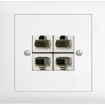 Presa INS 4×RJ45/u 4P sep. EDIZIOdue bianco ITplus 