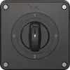 Interrupteur rotatif NEVO N.CO 2/1 L, avec manette, KS, 0-1-0-2, noir 