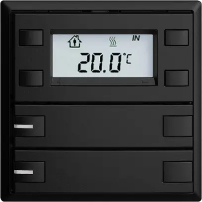 Poussoir RTH ENC KNX 2× EDIZIOdue F noir, avec LED RGB 