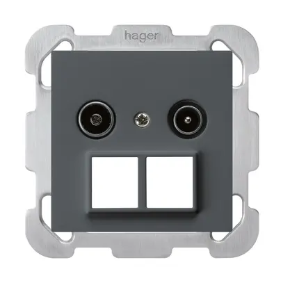 Prise d'antenne ENC R/TV HMS kallysto B 19dB anthracite 