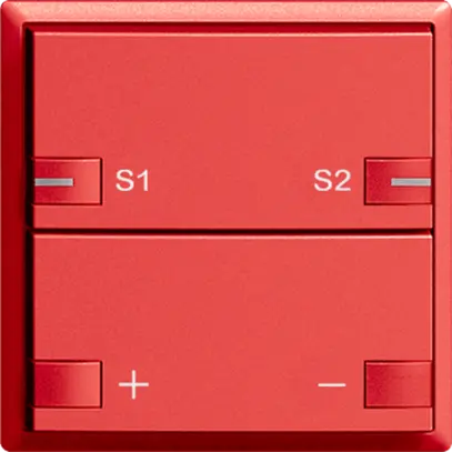 Dimmer LED EDIZIOdue ZEP ohne LED 2×Taste 2×Bedienung berry 