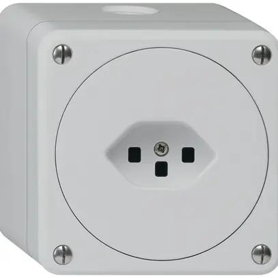 Presa AP robusto tipo 23 grigio senza copercchio 