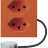 Presa INS 2×tipo 13 Hager FLF per cavo piatto Ecobus power L1 arancione 