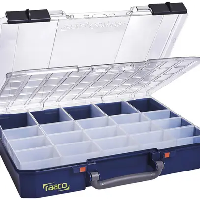 Valise d'assortiment CIMCO CarryLite 80 grille 5×10 DLU 20×inserts 330×413×82mm 