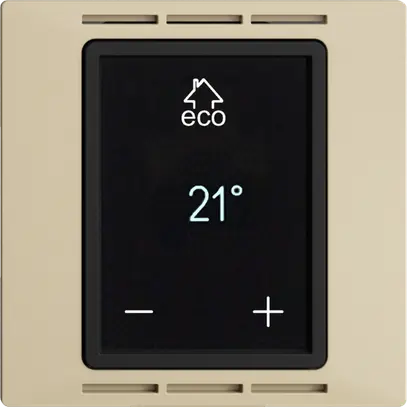 Thermostat d'ambiance EDIZIOdue F vanille, avec écran, chauff.sol&conv. 