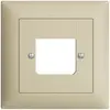 Kit frontal EDIZIOdue vanille 88×88mm 1×TT 3×RJ 