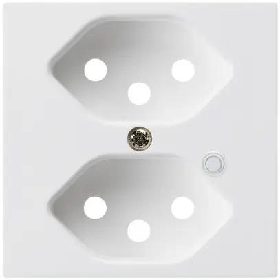 Piastra frontale per presa Hager kallysto 2×T13 illuminato H bianco ultra 