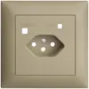Frontset EDIZIOdue zu FI-Steckdose FMI, T13, sand 