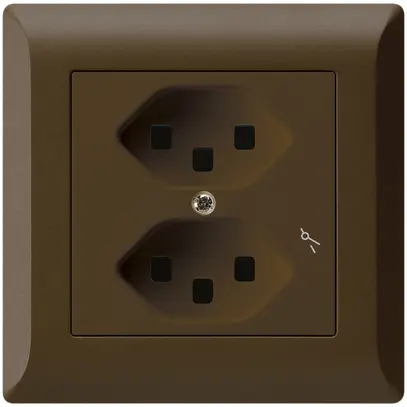 Presa INC Hager kallysto.line 2×T23 1×S C marrone 