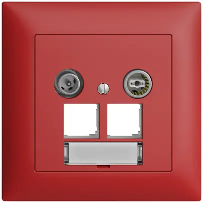 Presa multimedia ENC EDIZIOdue FMI EASYNET 19dB, p.2×RJ45 S-One, berry 