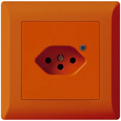 Prise ENC Hager kallysto.line 1×T13 illuminé C orange 