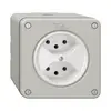Prise NAPU NEVO, 2×T13, gris clair 