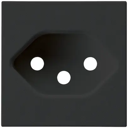 Plaque frontale INC pour prise Hager 45×45 mm 1×type 13 Z noir 
