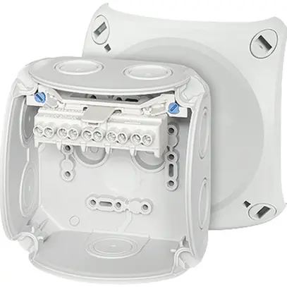 Boîte de dérivation AP Hensel DK 0404 G, 5×4mm², gris 