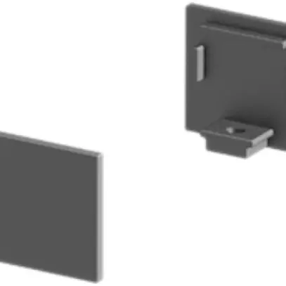 Endkappe f.AP-Profil standard GRAZIA 10, 2 Stück flache Ausführung schwarz 