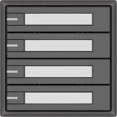 Pulsante universale EDIZIO.liv UNI SNAPFIX® 5…48V c.LED 4× com.1T targ.grs 