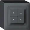 Pulsante per tappar.AP kallysto antracite con 4 tasti 