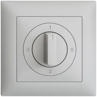 Kit frontal EDIZIOdue 0-1-0-2 88×88mm gris clair pour interrupteur rotatif 