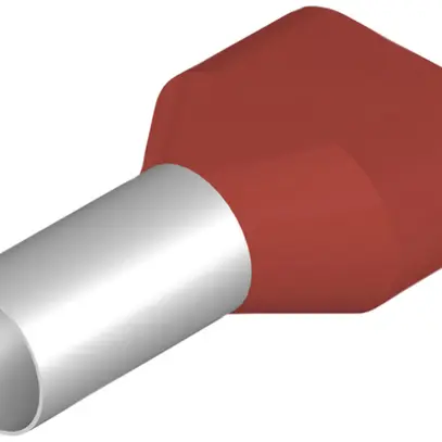 Capocorda doppio Weidmüller H isolato 2×10mm² 12mm rosso DIN sciolto 