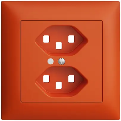 Kit frontale INC EDIZIOdue arancione 88×88mm 2×T23 con lente 