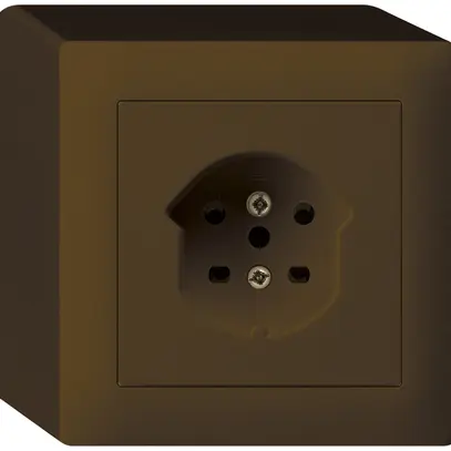 Prise AP kallysto T15 brun bornes à vis 