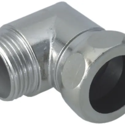 Raccordo angolare 90° M25 Ø21mm ottone nichelato 