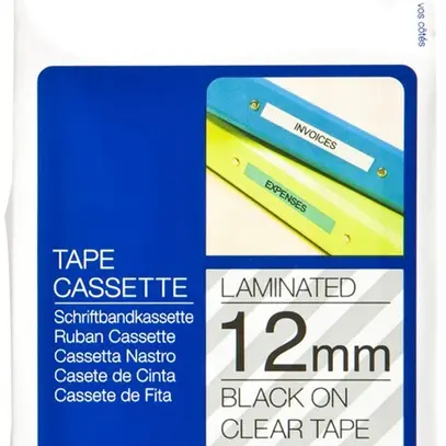 Cassette ruban Brother TZe-131 12mm×8m, transparent-noir 
