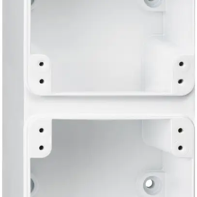 Scatola AP robusto 2×1 bianco 86×180×48mm 