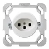 Insert pour prise ENC basico type 23 BM avec plaque de fixation blanc 