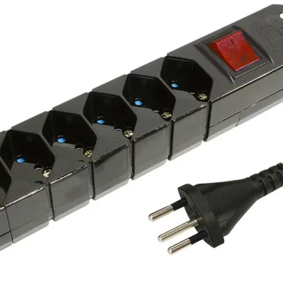 Prise multiple STEBA VARIABL 6×T13 avec interrupteur 3m noir 