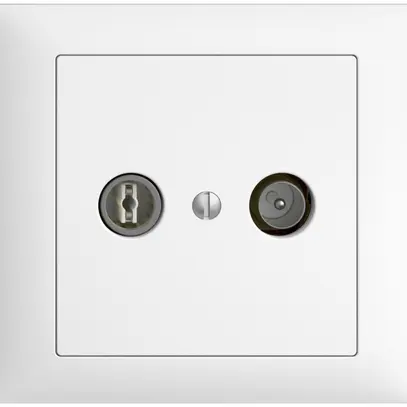 Prise TV-R ENC EDIZIOdue 19dB blanc à large bande 5…2000MHz, FKE 