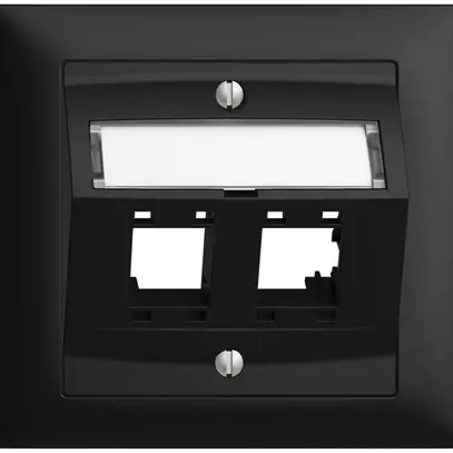 Kit montaggio INC EDIZIOdue FKE, con cappa di uscita obliqua, per 2×RJ45, nero 