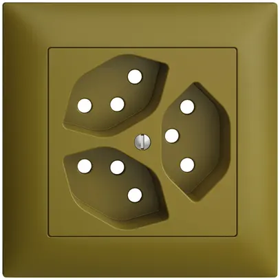 Kit frontale EDIZIOdue olive 88×88mm 3×T13 