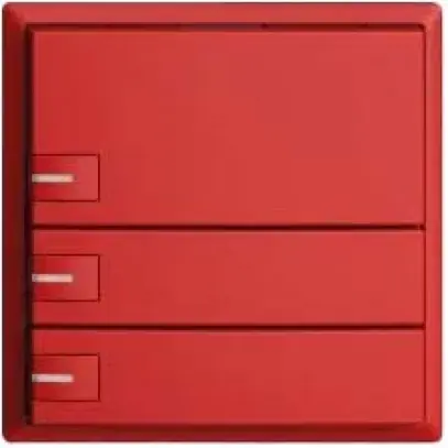 Pulsante KNX RGB EDUE, 250mW, c.LED RGB, 3×pulsante, com.1×tasto, ber 