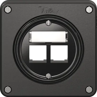 Kit de montage Feller S-One EASYNET, pour 2×RJ45, profondeur 28 mm, noir 