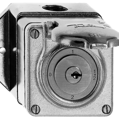 Interr. rot. AP bagn.1/1L Al pallin. con serratura di sicur. 