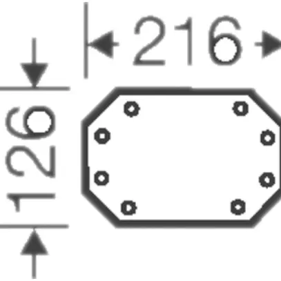 Montageplatte 126×216 Enystar zu App.-Gehäuse Gr.1, 2 und 3 