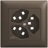 Kit de montage ENC Feller EDIZIOdue, pour prise 3×T23 1×séparé, coffee 