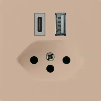 Prise de charge USB kallysto 18W PD 1×type A 1×type C T13 beige 