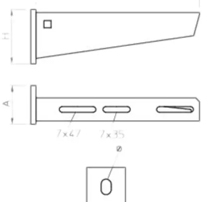 Console Bettermann AW 30 31 VA4571 310mm acier fin 