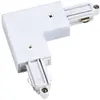 Raccord angulaire SLV pour rail conducteur AP 1-phase, terre intérieur blanc 