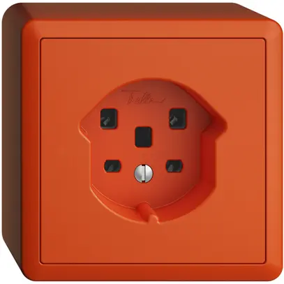 Prise AP EDIZIOdue T25 16A orange, bornes à vis 