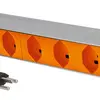 Prise multiple PDU 19" MH maxCONNECT 8×T23 1UH Td 3×1.5mm² 3m alu/orange 